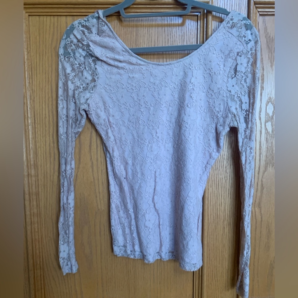 Gentle Fawn Blush Lace Top